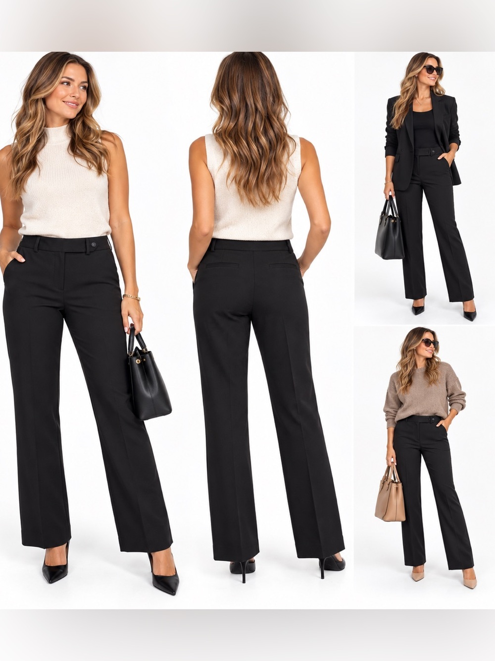 Calvin Klein Classic Fit Black Dress Pants Size 14 Like New